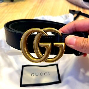 Gucci leather belt for women